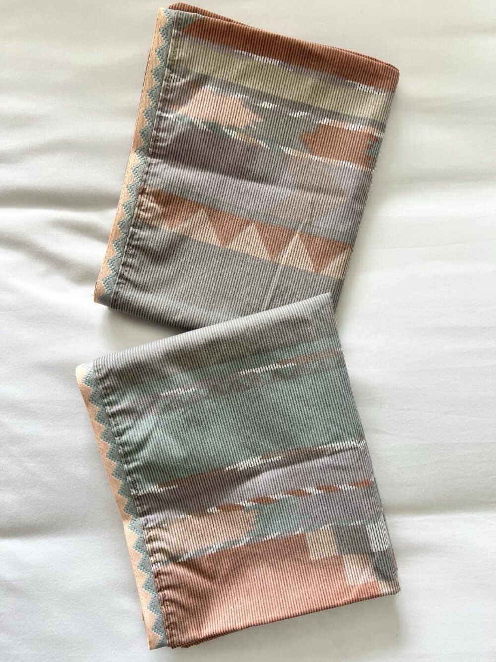 QUEEN Flat + 2 Std Pillowcases Collier Campbell "ZUNI" Southwest Sheet Set USA - Picture 9 of 15